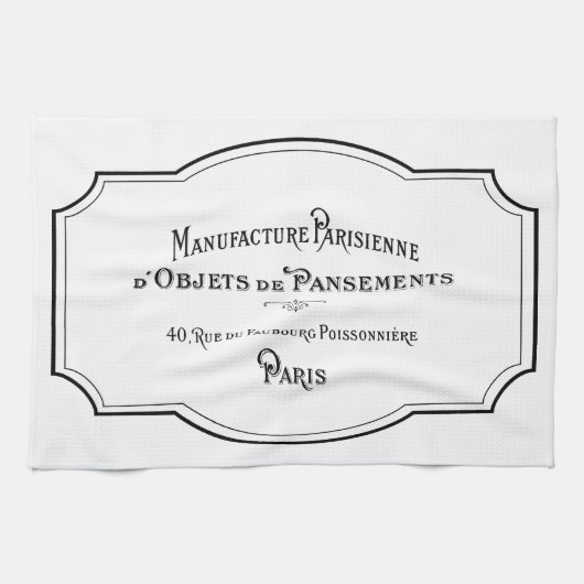 Serviette de thé de cuisine - Parisienne Paris (Horizontal)