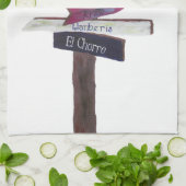 Serviette de thé de destinations d'escalade (Plié)