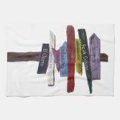 Serviette de thé de destinations d'escalade (Horizontal)