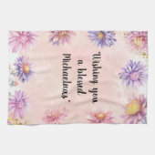 Serviette de thé de fête chrétienne de la Saint-Mi (Horizontal)