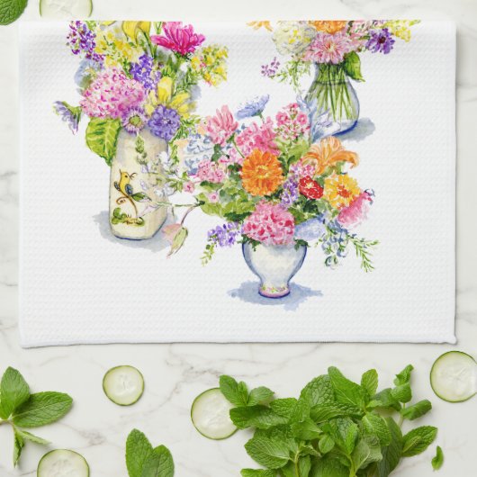 serviette de thé de fleur (Plié)