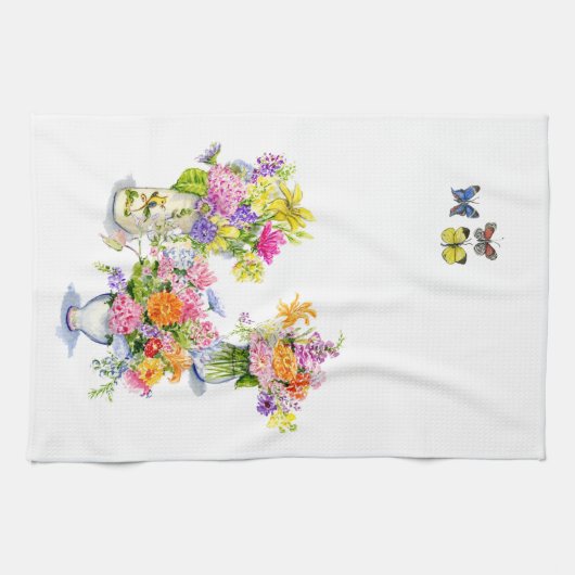 serviette de thé de fleur (Horizontal)