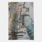 Serviette de thé de hibou (Vertical)