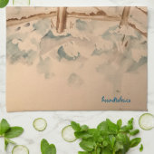 Serviette de thé de hibou d'hiver (Plié)