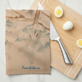 Serviette de thé de hibou d'hiver (Quart Plié)