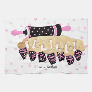 Serviette de thé de la pâte de biscuit d'amis