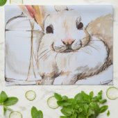 Serviette de thé de lapin (Plié)