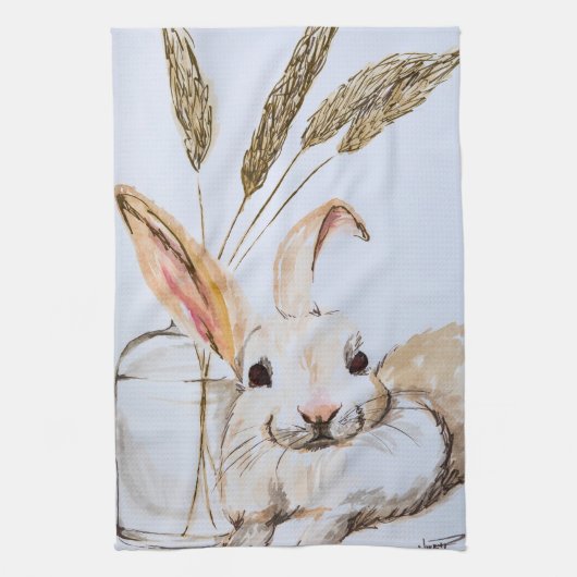Serviette de thé de lapin (Vertical)