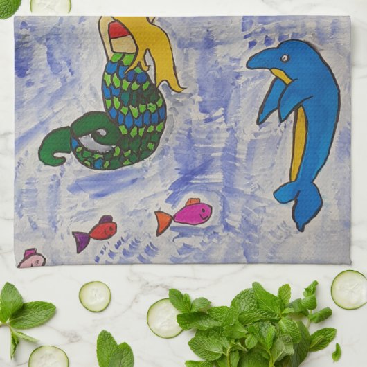 Serviette de thé de l'île Mermaid (Plié)