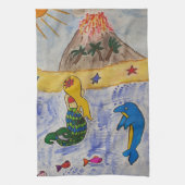 Serviette de thé de l'île Mermaid (Vertical)