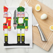 Serviette de thé de Noël de vacances de casse-noix (Quart Plié)