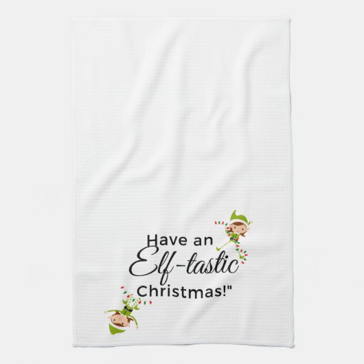 Serviette de thé de Noël - Elf Tastic 2 (Vertical)