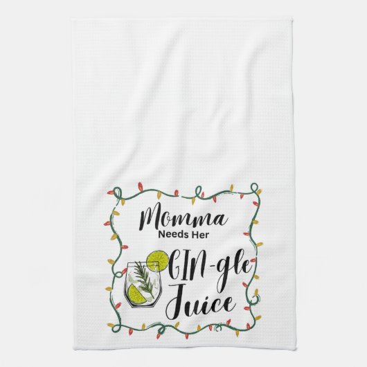 Serviette de thé de Noël - Jus GINgle (Vertical)
