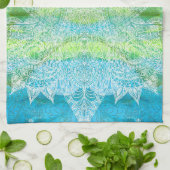 Serviette de thé de Paisley de batik d'aquarelle (Plié)