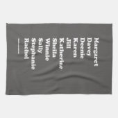 Serviette de thé de peloton de fille (grise) (Horizontal)