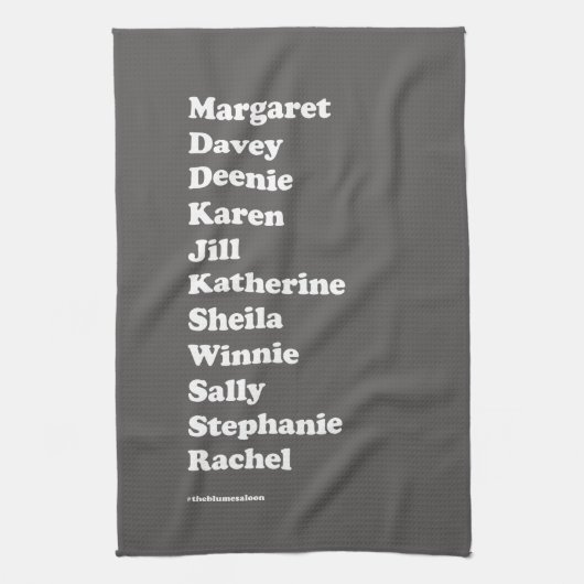 Serviette de thé de peloton de fille (grise) (Vertical)