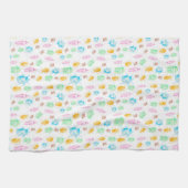 Serviette de thé de porc colorée (Horizontal)