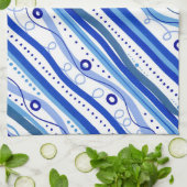 Serviette de thé de ruban bleu (Plié)