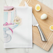 Serviette de thé de temps de thé de cuisine (Quart Plié)