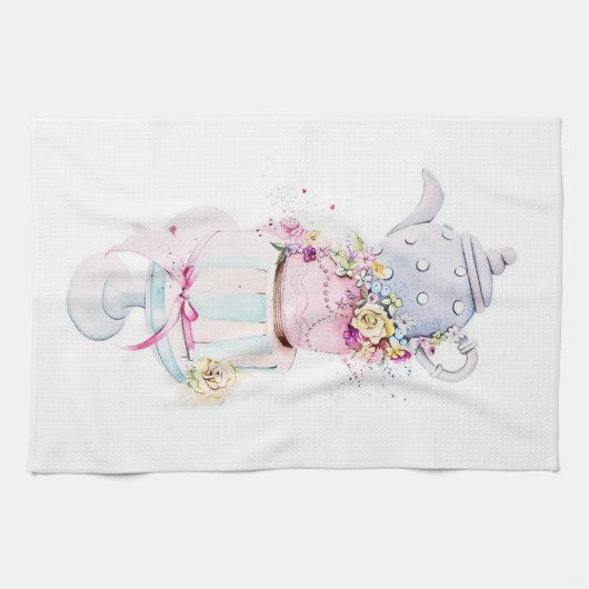 Serviette de thé de temps de thé de cuisine (Horizontal)