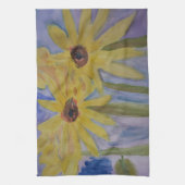 Serviette de thé de tournesol jaune été (Vertical)