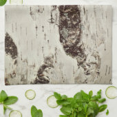 Serviette de thé de tronc d'arbre en bois de (Plié)