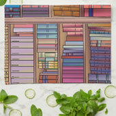 Serviette de thé de ver de livre (Plié)