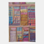 Serviette de thé de ver de livre (Vertical)