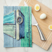 Serviette de thé de yacht de plage de bois de (Quart Plié)