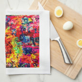 Serviette de thé d'explosion de tournesol (Quart Plié)