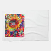 Serviette de thé d'explosion de tournesol (Horizontal)