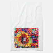 Serviette de thé d'explosion de tournesol (Vertical)