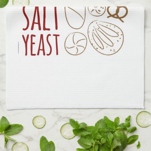 Serviette de thé d'ingrédients de pain (Plié)