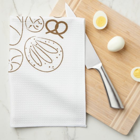 Serviette de thé d'ingrédients de pain (Quart Plié)