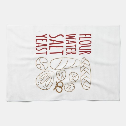 Serviette de thé d'ingrédients de pain (Horizontal)