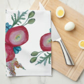 Serviette de thé du jardin de pavot (Quart Plié)