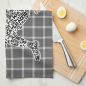 Serviette de thé du joueur de football typographiq (Quart Plié)