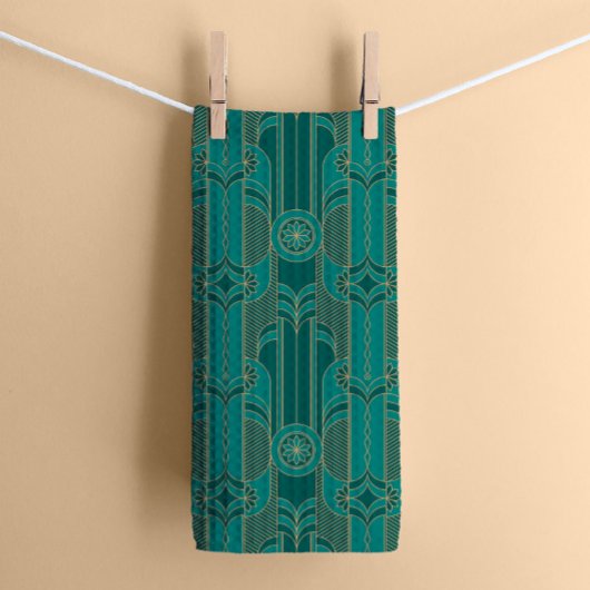 Serviette de thé Emerald Green Art Déco