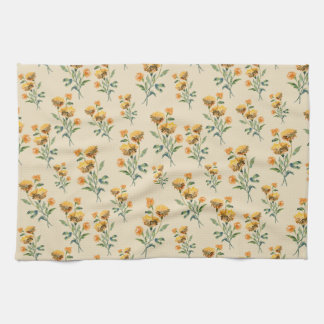 Serviette de thé en Aquarelle Marigold