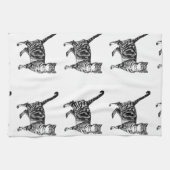 Serviette de thé en chat Tabby (Horizontal)