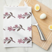 Serviette de thé en fleurs de cerisier - Motif bla (Quart Plié)