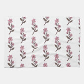 Serviette de thé en fleurs de cerisier - Motif bla (Horizontal)