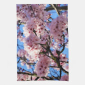 Serviette de thé en fleurs de cerisier rose (Vertical)