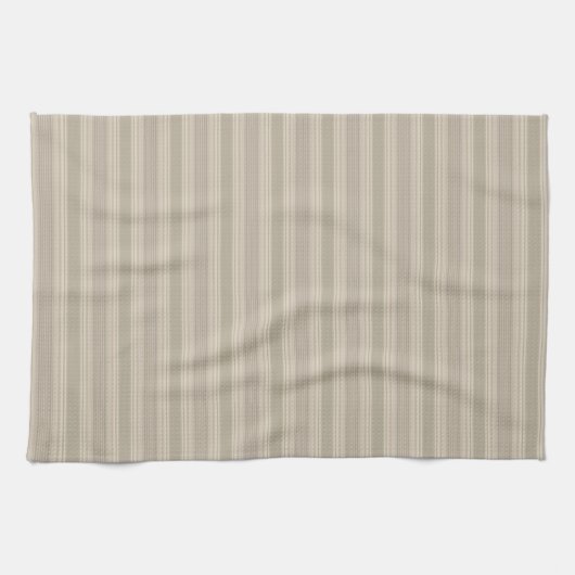 Serviette de thé en rayures beige (Horizontal)