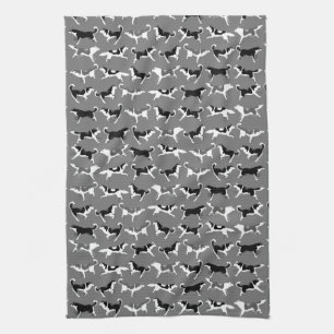 Serviette de thé enrouée de Malamute de serviette