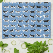 Serviette de thé enrouée de Malamute de serviette (Plié)