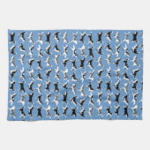 Serviette de thé enrouée de Malamute de serviette (Horizontal)