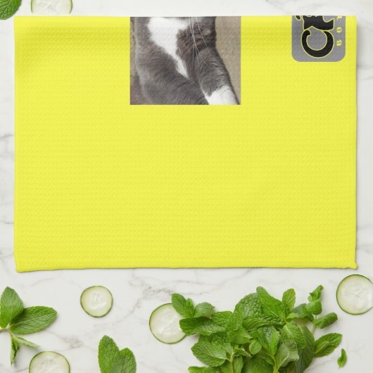 Serviette de thé faite sur commande de photo (Plié)