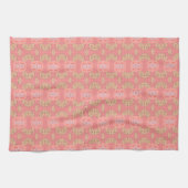 Serviette De Thé Fleurie Avec Corail (Horizontal)