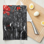 Serviette de thé florale de cuisine de fleur de (Quart Plié)